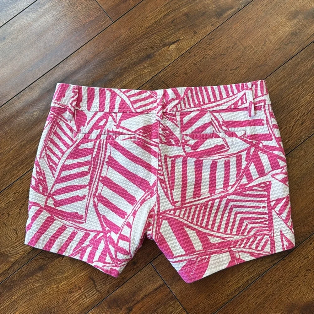 Pink and White Patterned Women's Shorts